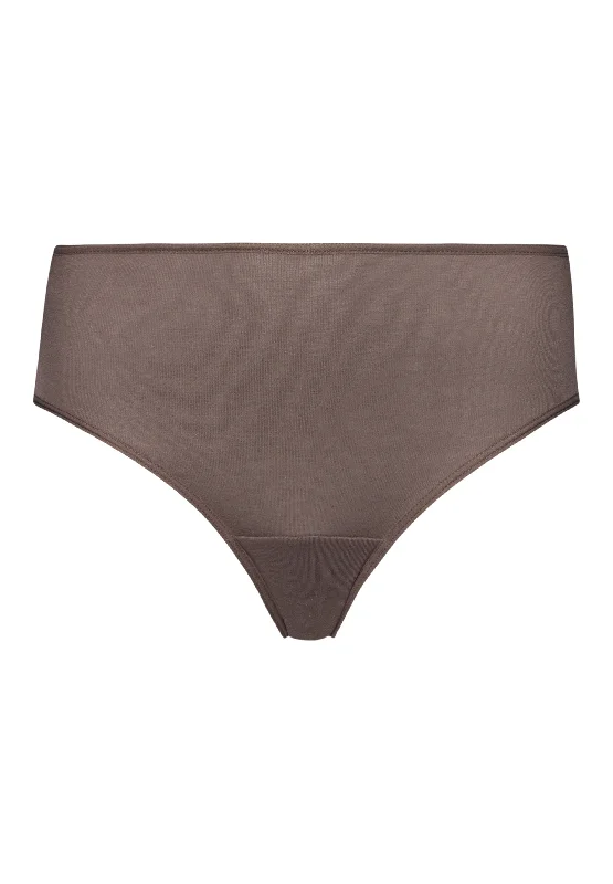 Luxury Moments Lace Back Cotton Brief | Stonewash 71480-2756