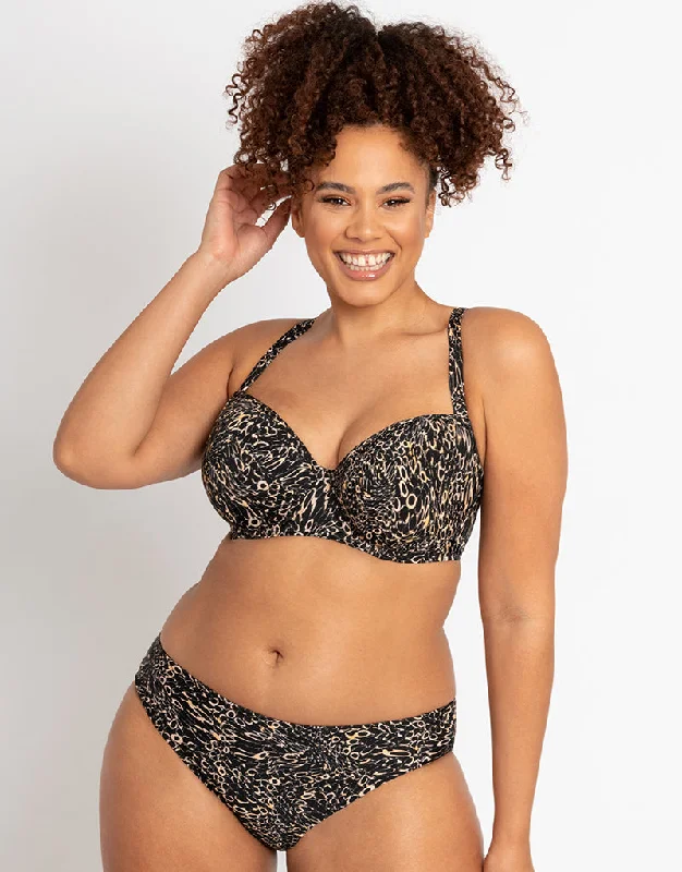 Curvy Kate Eclipso Padded Balcony Bikini Multiway Top Print Mix