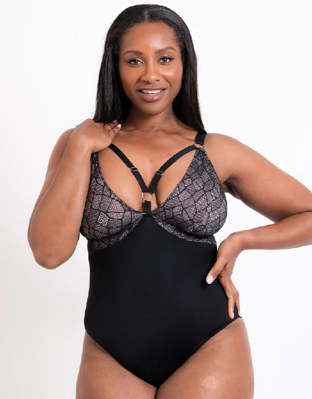 Curvy Kate Non-Stop Stretch Body Black/Pink