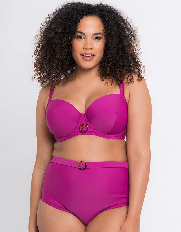 Curvy Kate Retro Sun Padded Balcony Bikini Top Orchid