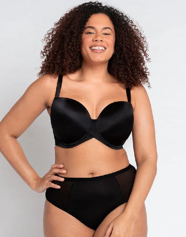 Curvy Kate Smoothie T-Shirt Balcony Moulded Bra Black