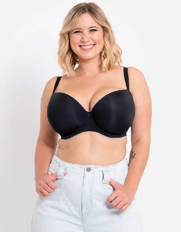 Curvy Kate Smoothie T-Shirt Plunge Black