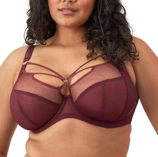 Elomi Sachi Cabernet Strappy Unlined Plunge Bra 4350