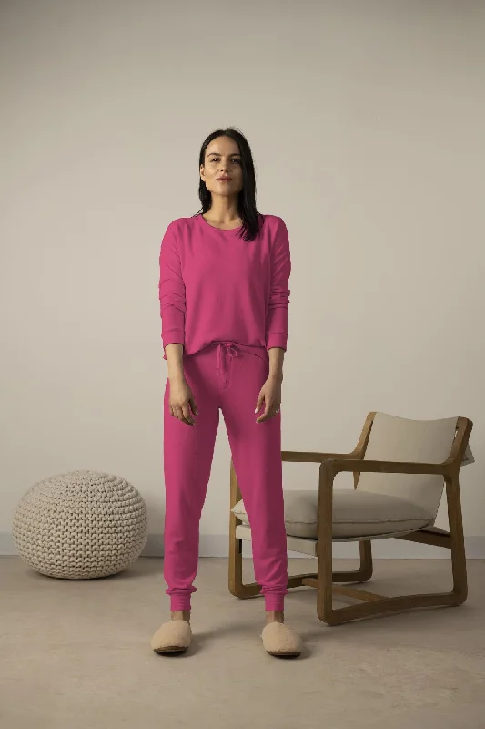 Fandango pink cozy long pj set