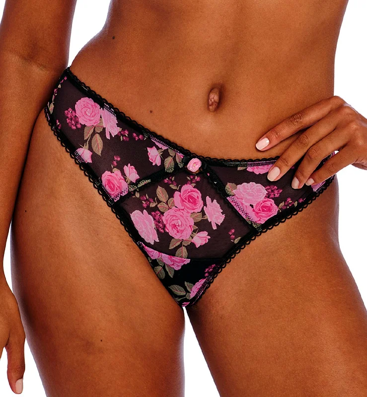 Freya Rose Blossom Brief Panty (402450) - Black Rose