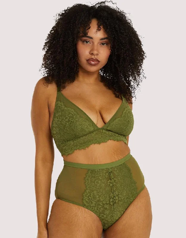 Gabi Fresh x Playful Promises Bella Lace Balconette Bra Olive