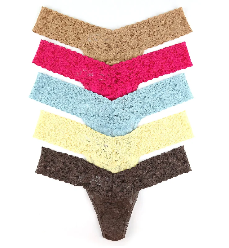 Hanky Panky 5-PACK Signature Lace Low Rise Thong (49115PK) - Classics