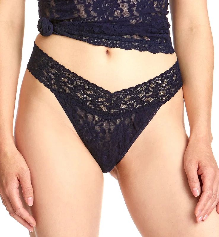 Hanky Panky Signature Lace Original Rise Thong (4811P) - Navy