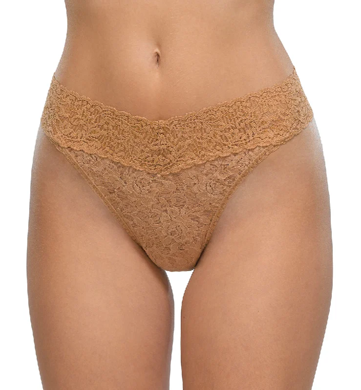 Hanky Panky Signature Lace Original Rise Thong (4811P) - Suntan