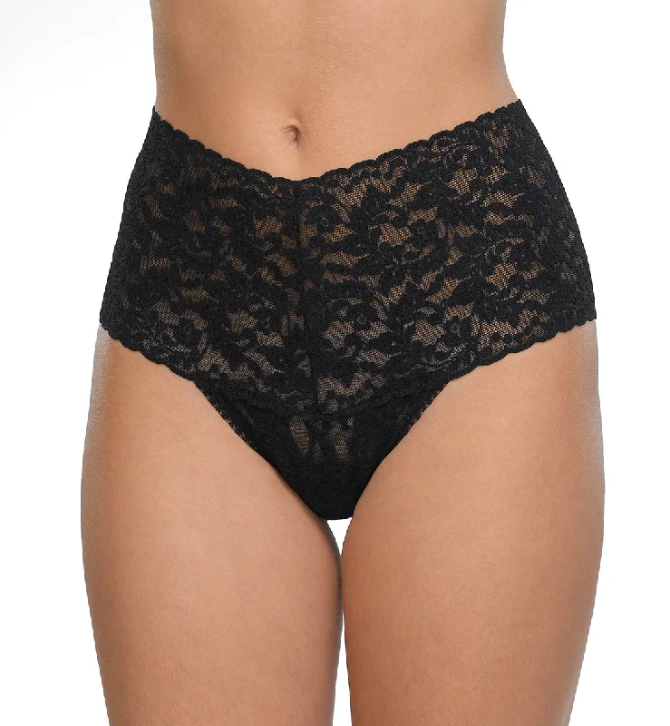 Hanky Panky Retro Lace Thong (9K1926P) - Black