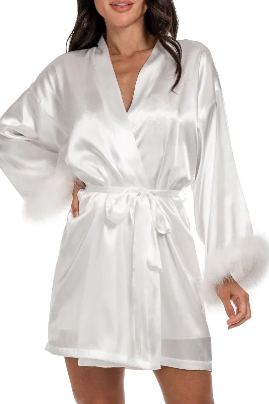 In Bloom Sleepwear Zayla Ivory Bridal Satin Robe ZAY030