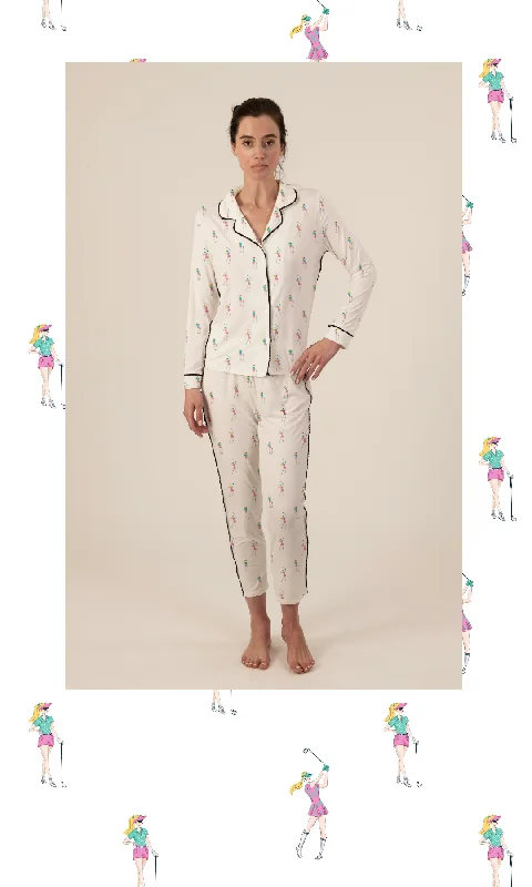 Golfers long pajama set