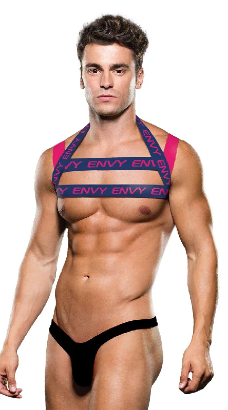 Men's Envy Pink and Blue Logo Harness