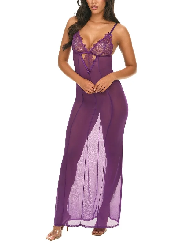 Oh La La Cheri Lingerie Katana Imperial Purple Gown 76-12046