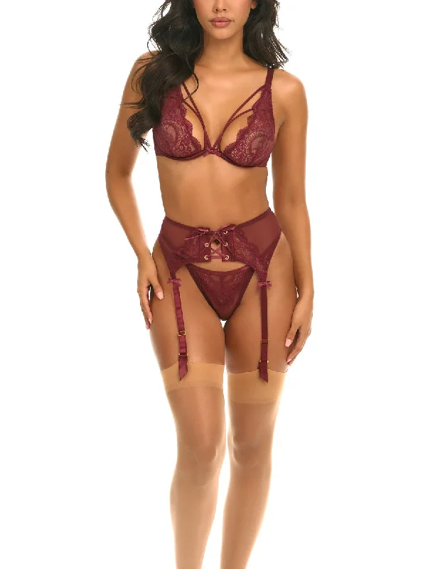 Oh La La Cheri Lingerie Wynter Zinfandel 3 Piece Set 41-11544