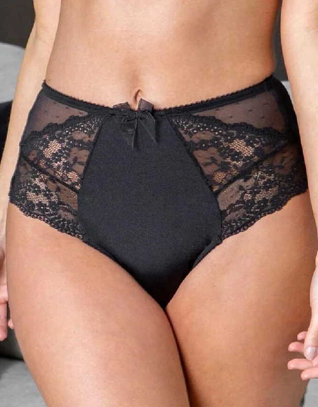 Pour Moi Flora Deep Brief Black