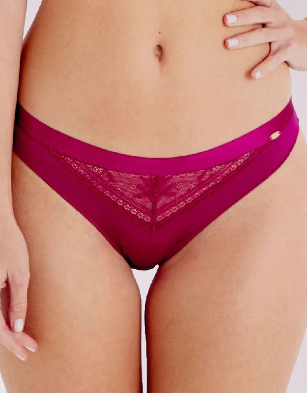 Pretty Polly Botanical Lace Brief Fuchsia