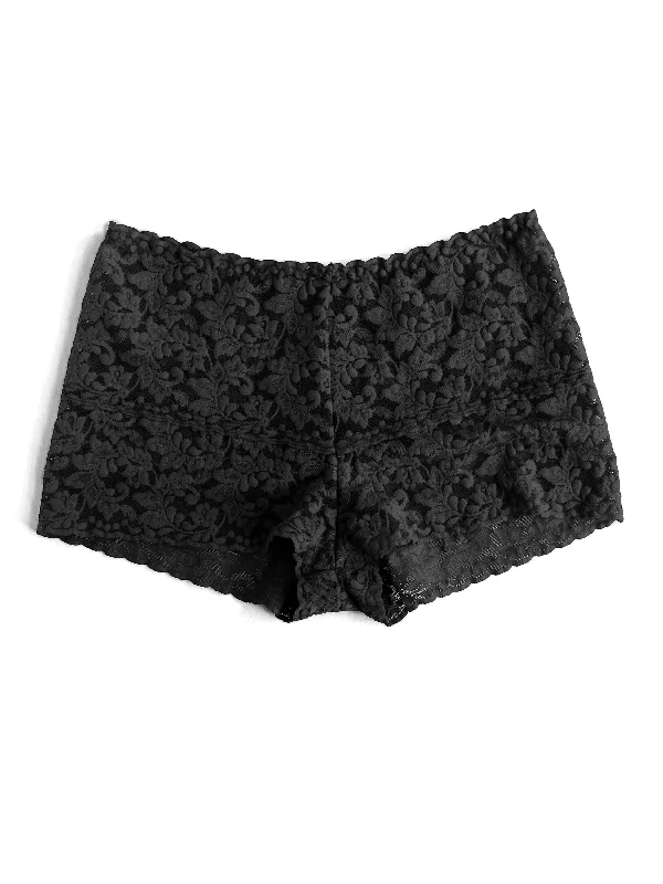 Retro Lace Hot Pant Black