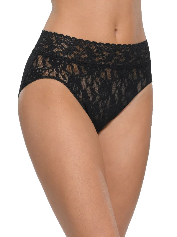 Signature Lace French Brief Black