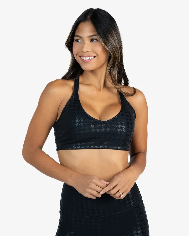 Skin Move Bra - Black Houndstooth