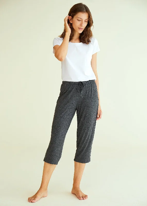 Women's Knit Bamboo Viscose Capri Pants