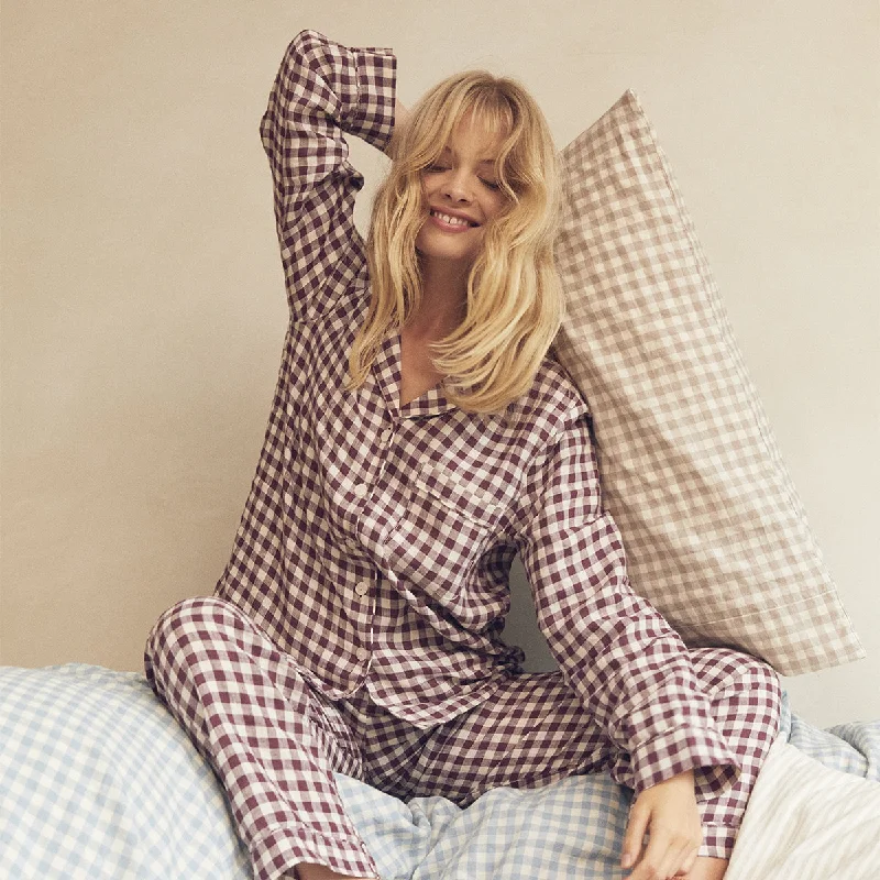 Berry Gingham Pajama Set