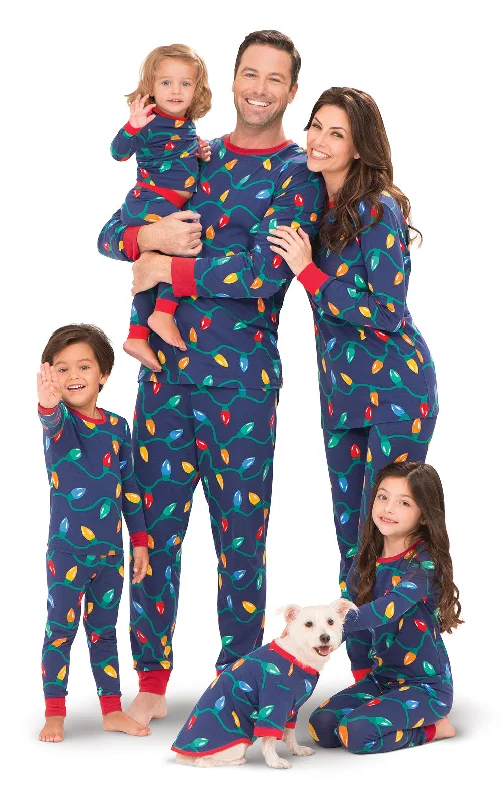 Christmas Lights Matching Family Pajamas