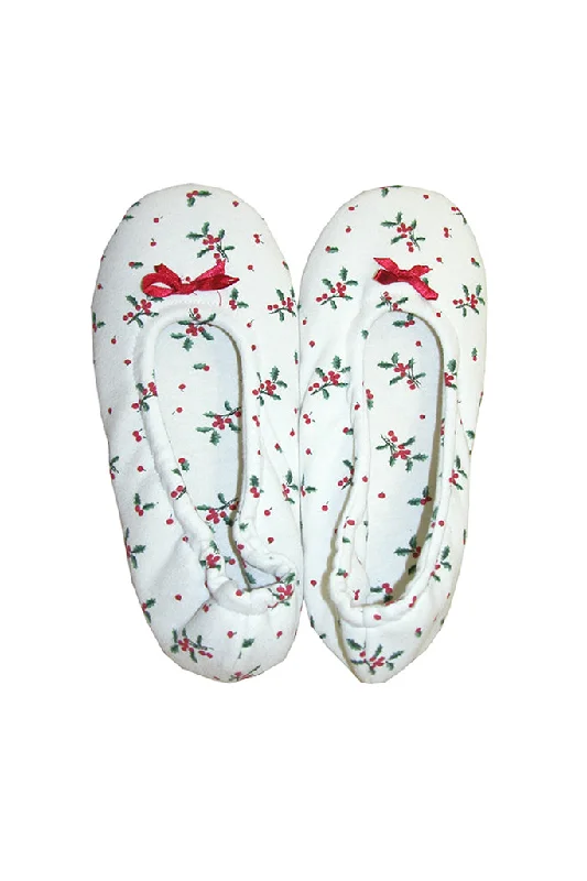 Holiday Mistletoe Slippers