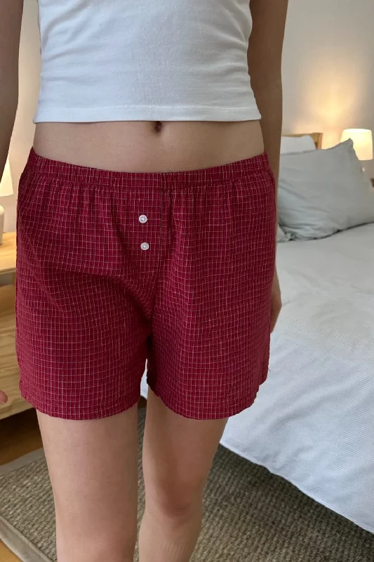 Keira Long Gingham Boxer Shorts