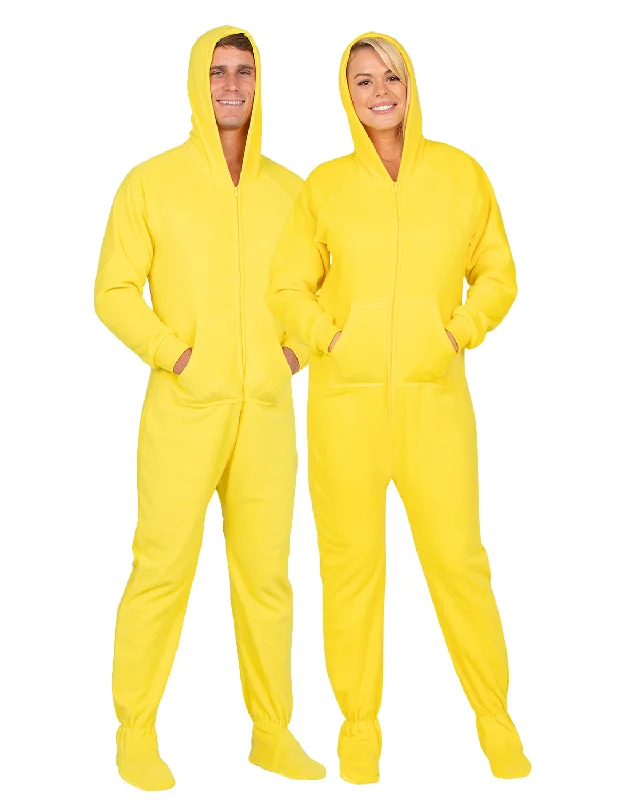 Lemon Yellow Adult Hoodie Fleece Onesie