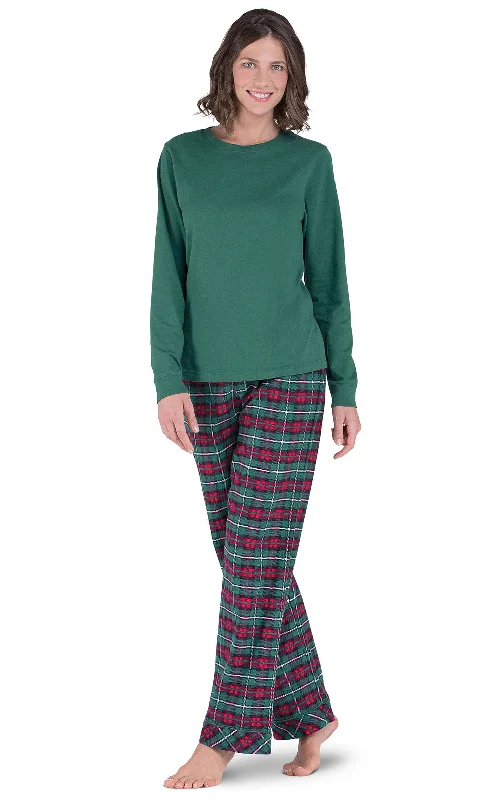 Red & Green Christmas Womens Pajamas