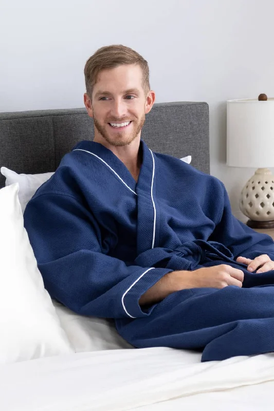 Texere Men's Modal Kimono Bathrobe with Quilted Design