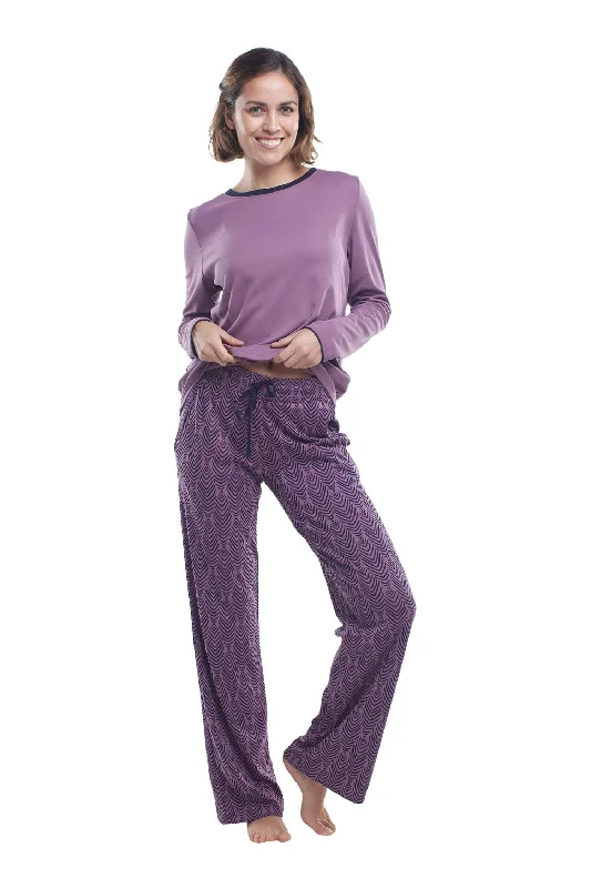 The Long-Sleeve Set in Plum