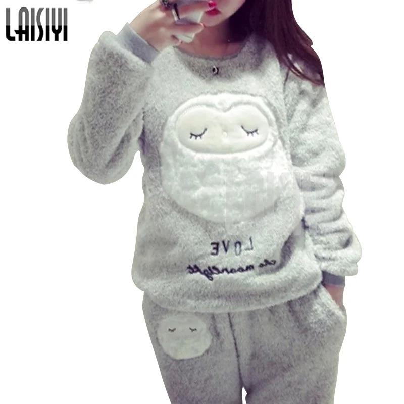 Thickened Cute Sleeping Owl Pajama